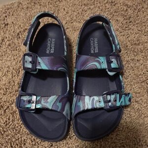Harper Canyon Kids Sandals - Navy and Teal